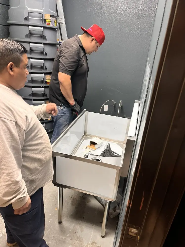 Commercial plumbing and sink installation in Uptown